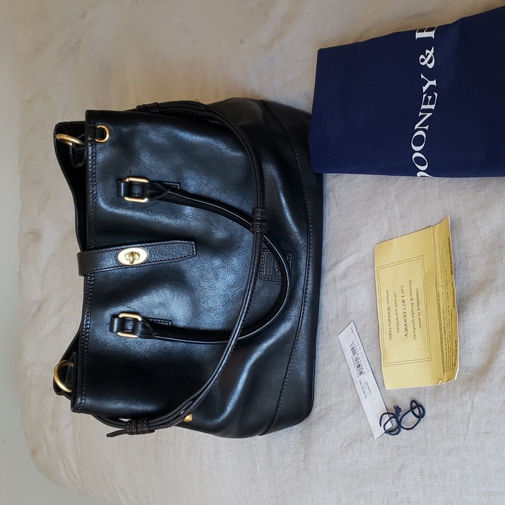 Dooney & Bourke Black Florentine Perry Satchel
